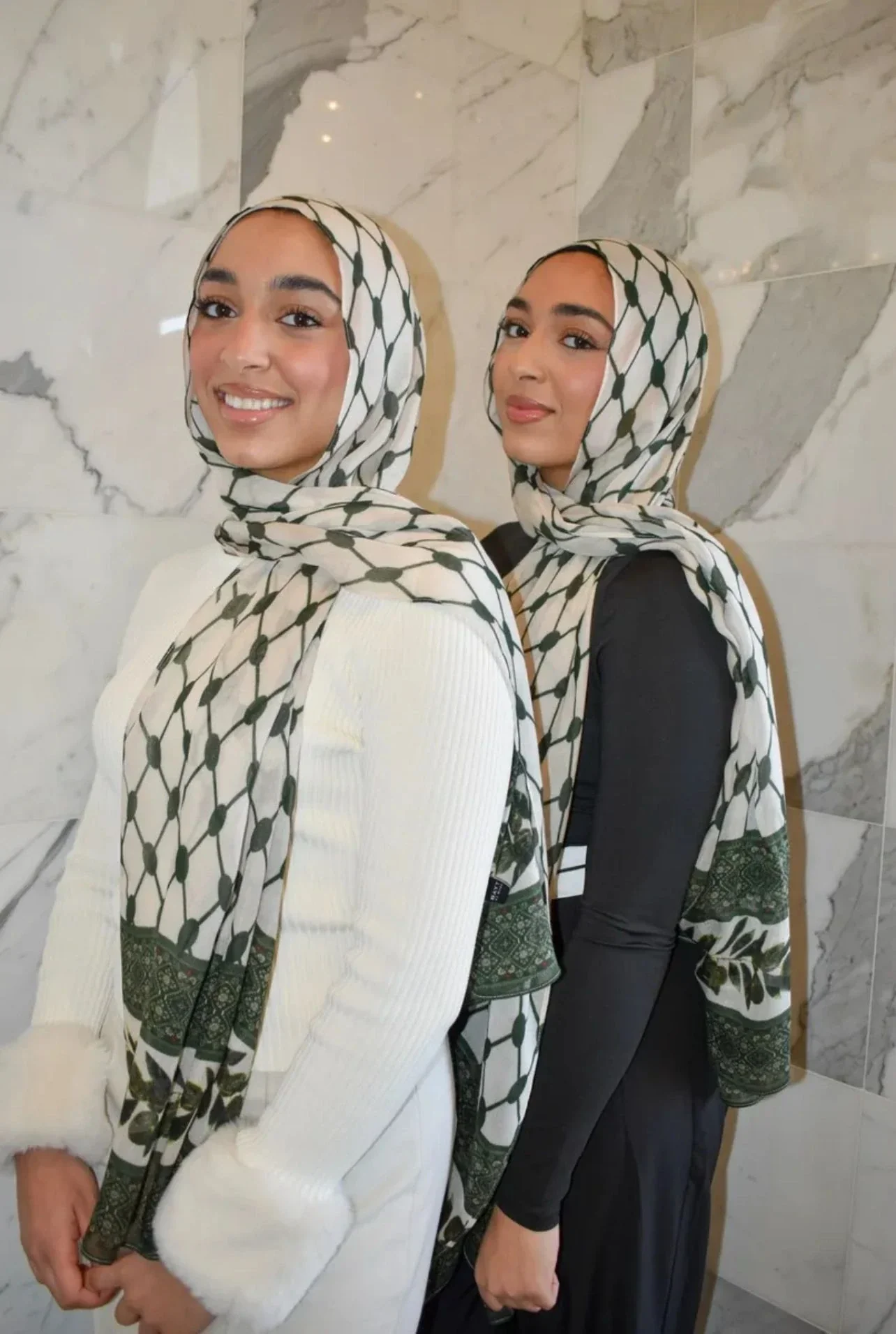 Printed Modal- Olive Kufiyyah