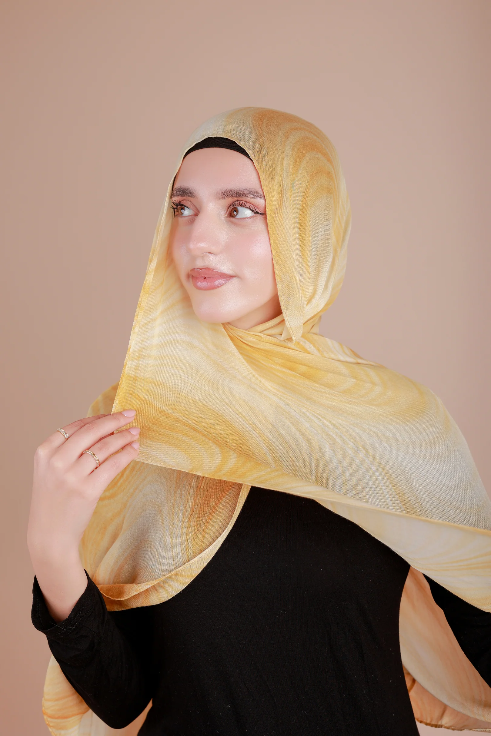Printed Modal- Buttercream Waves