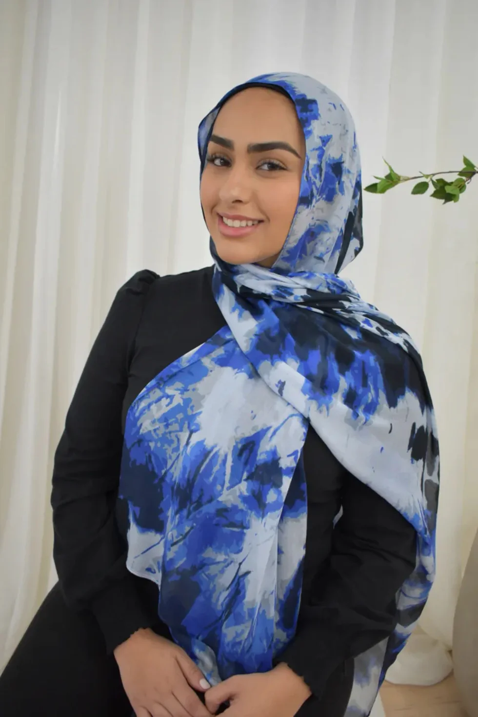 Printed Modal- Azure Swirl
