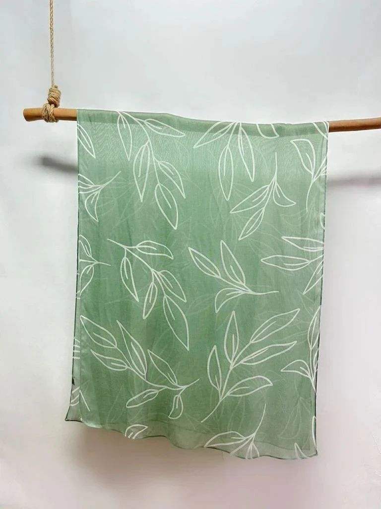 Printed Modal- Green Foliage