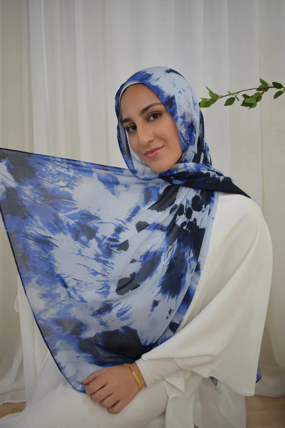 Printed Modal- Azure Swirl