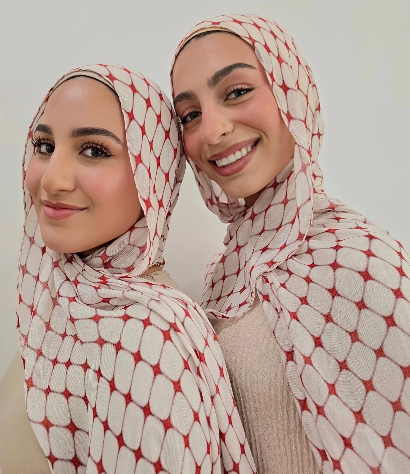 Printed Modal- Crimson Kufiyyah