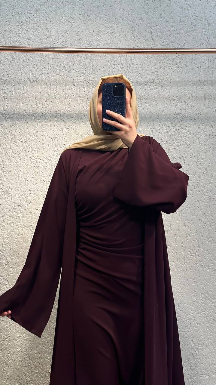 Nayla Abaya  Burgundy