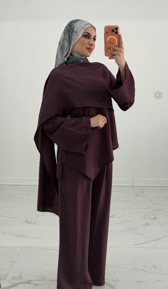 Drape Co-ord set Black