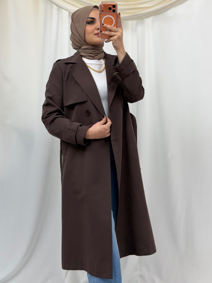 Lujain Trench Brown