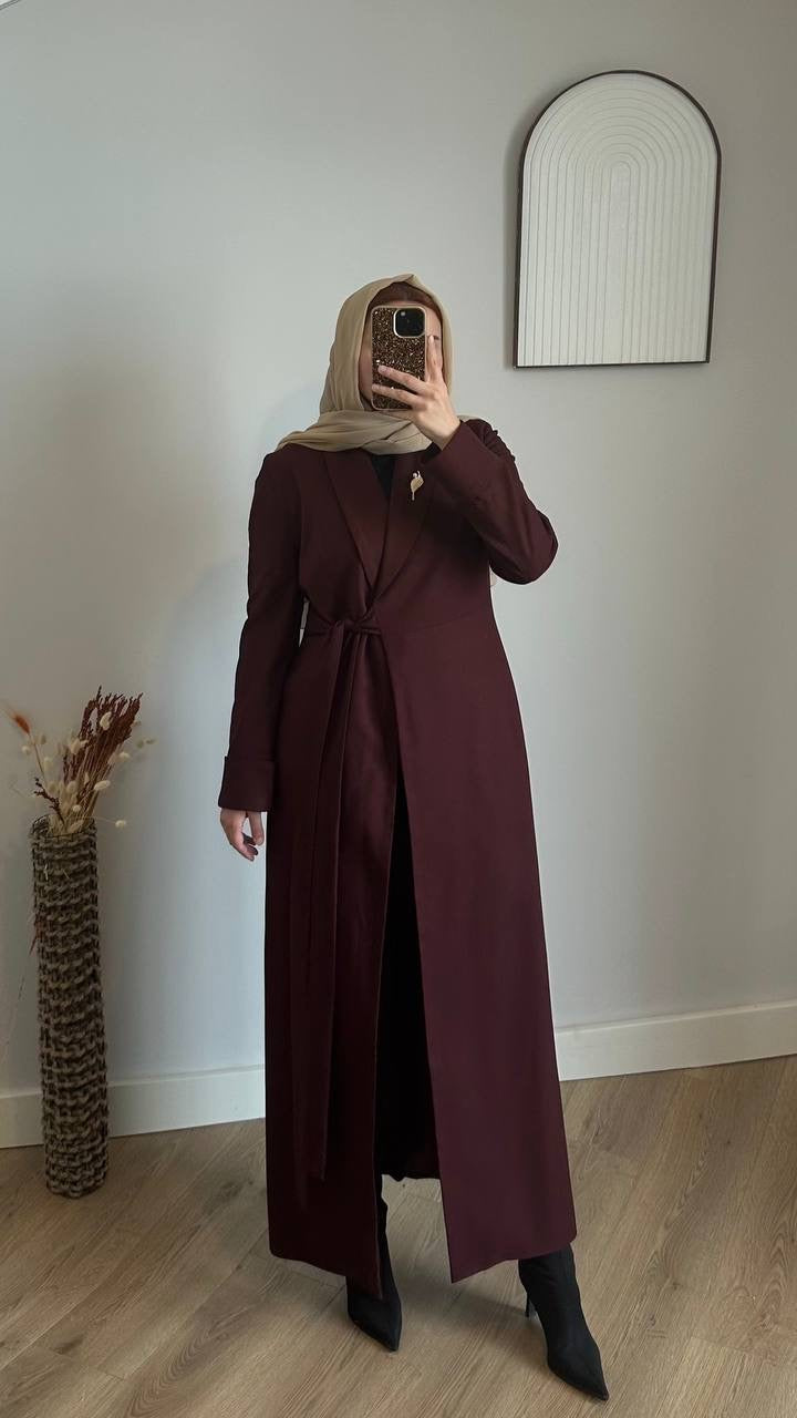 Luna Structured Trench Burgundy