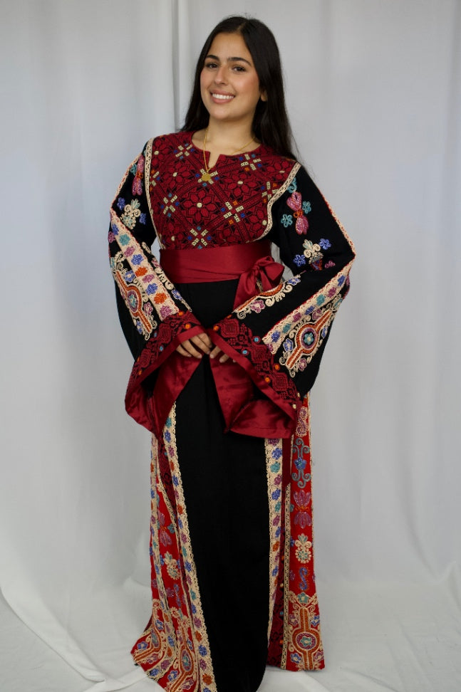 Heritage Bloom Thobe Black