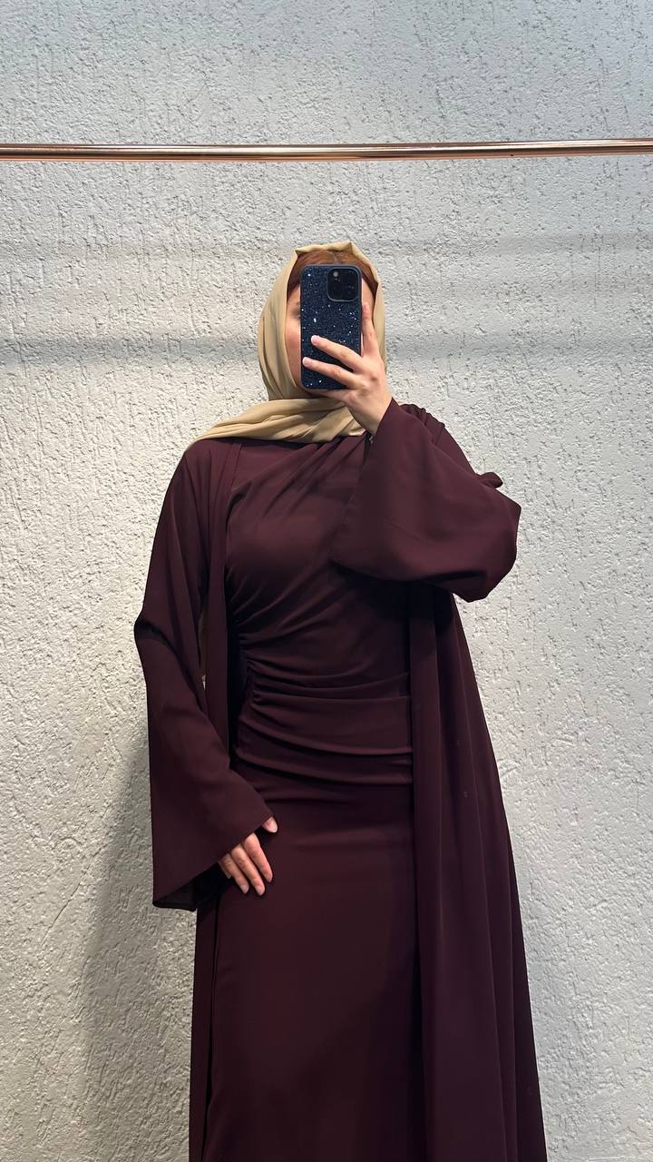 Nayla Abaya  Burgundy