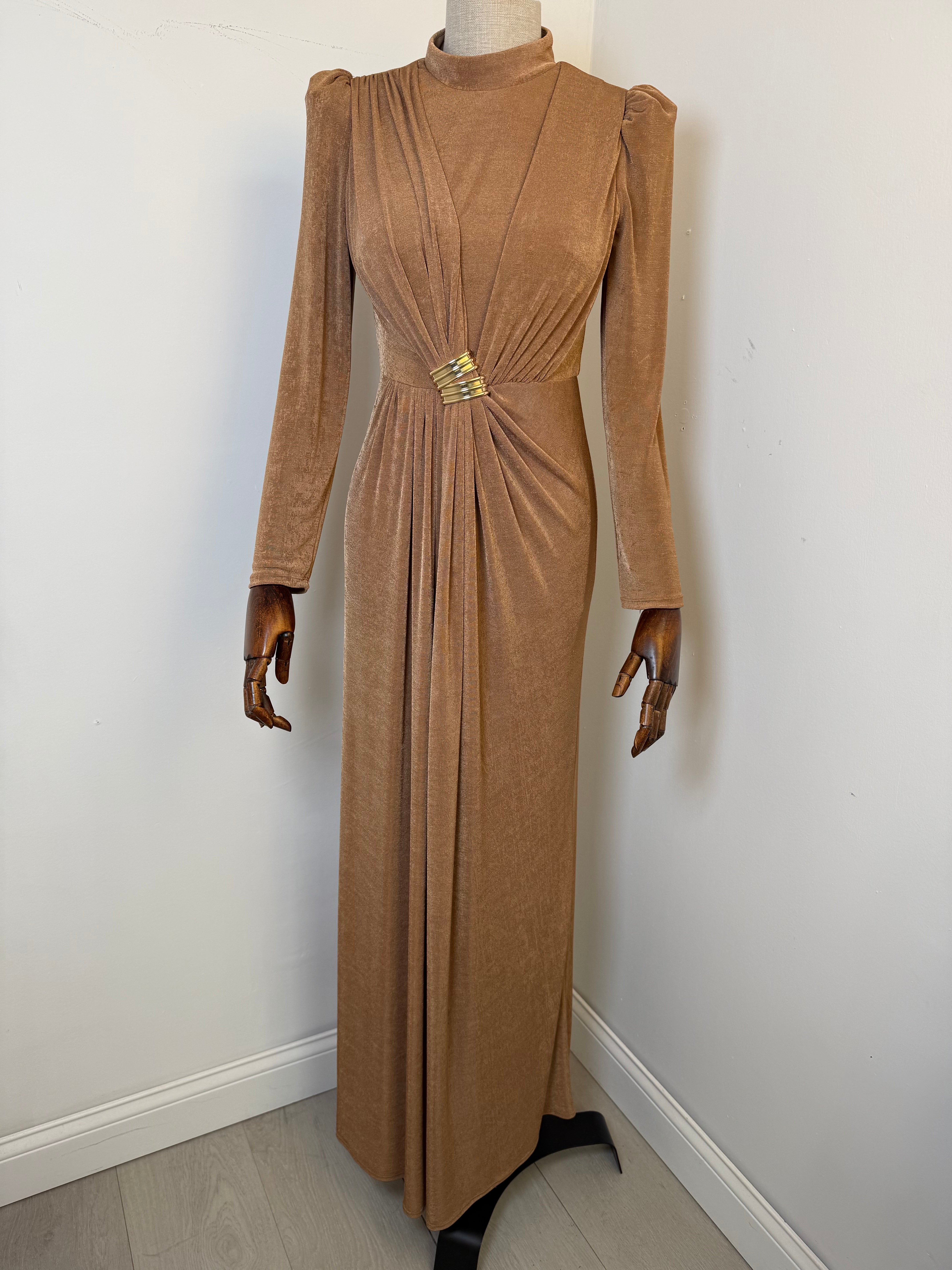 The Nour Maxi Gown - Sage side