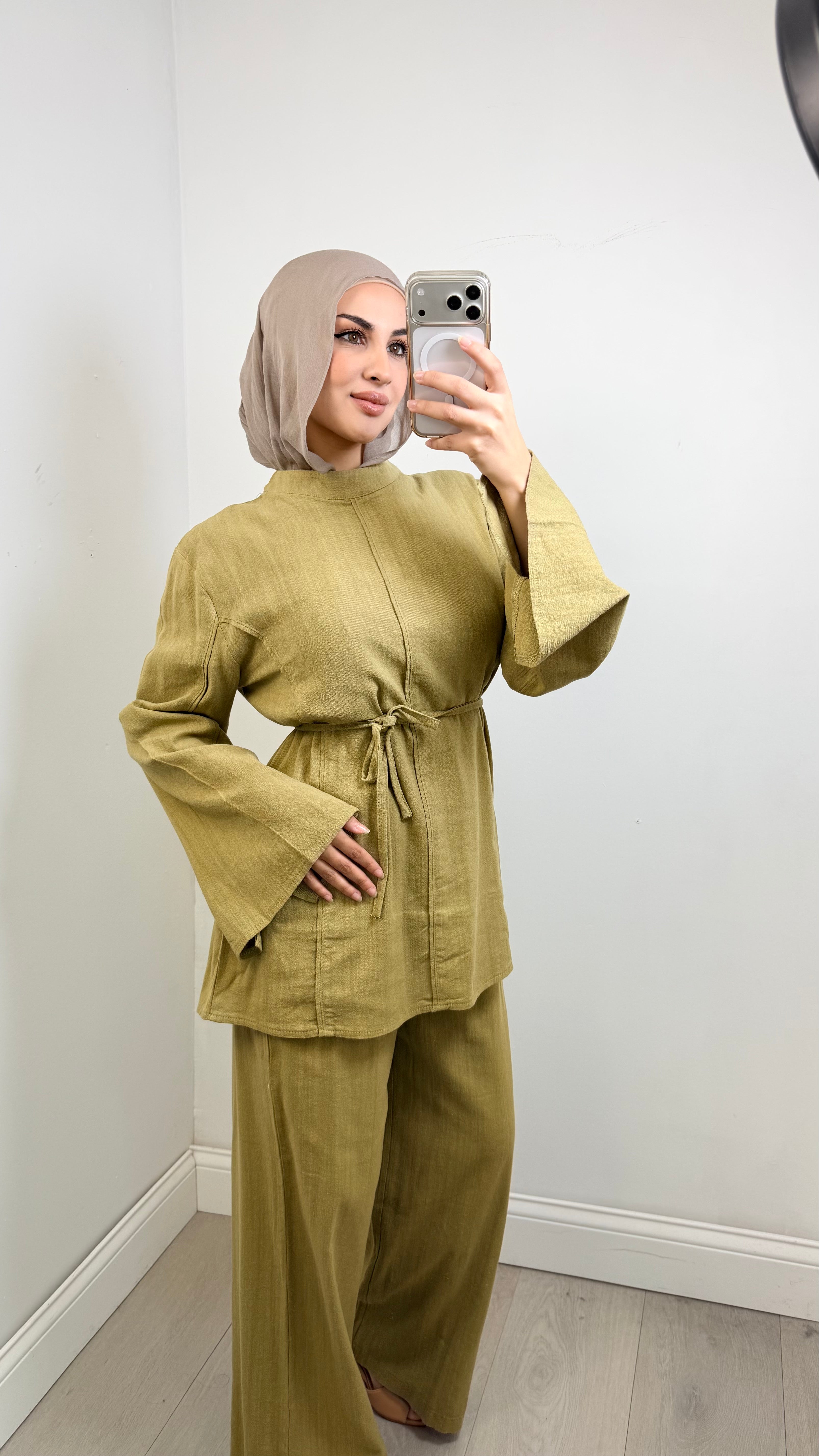 Nadia Co-Ord Set in Rust - detail view