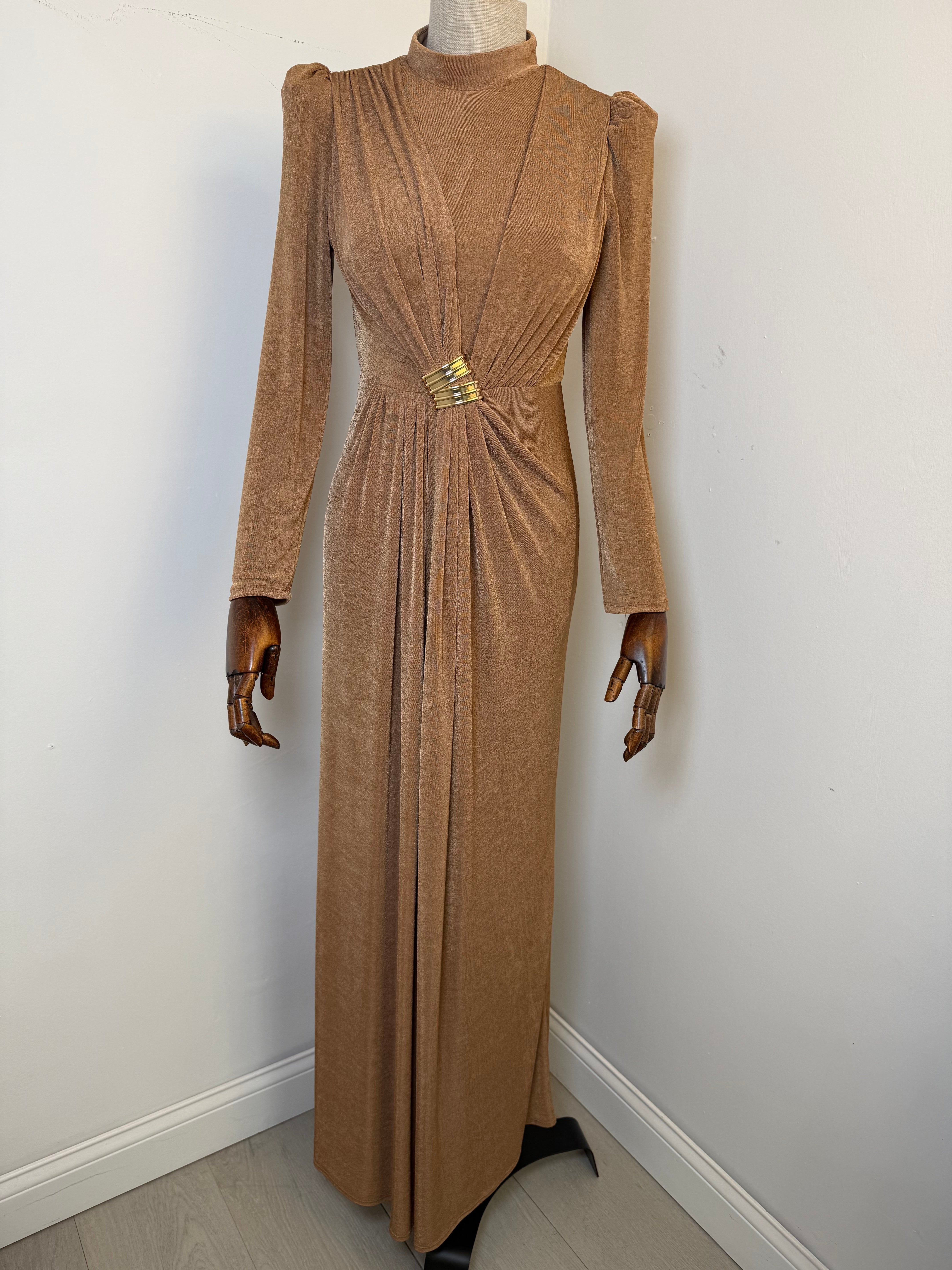The Nour Maxi Gown - Blush side