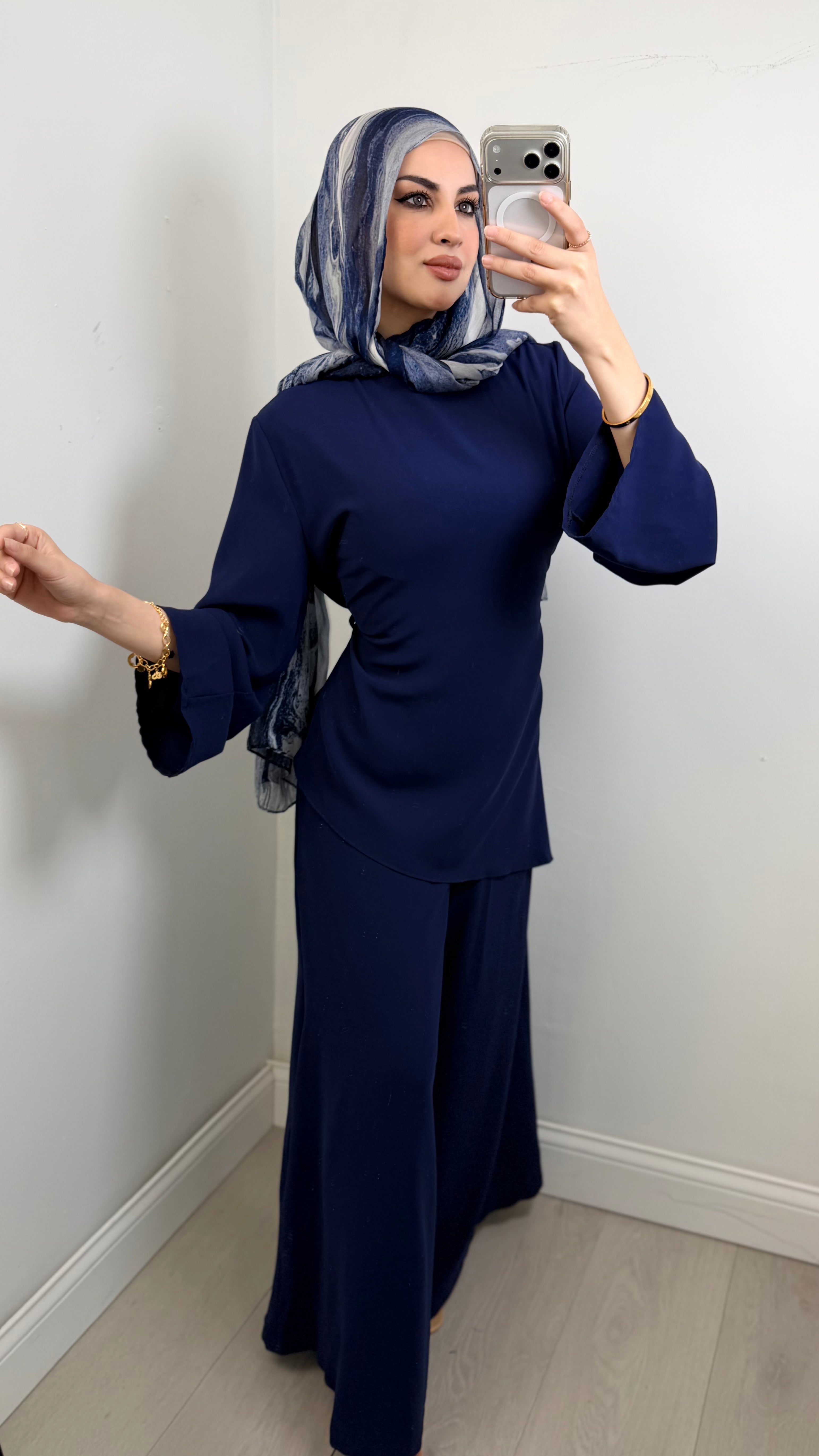 Rima Co-Ord Set in Navy Blue