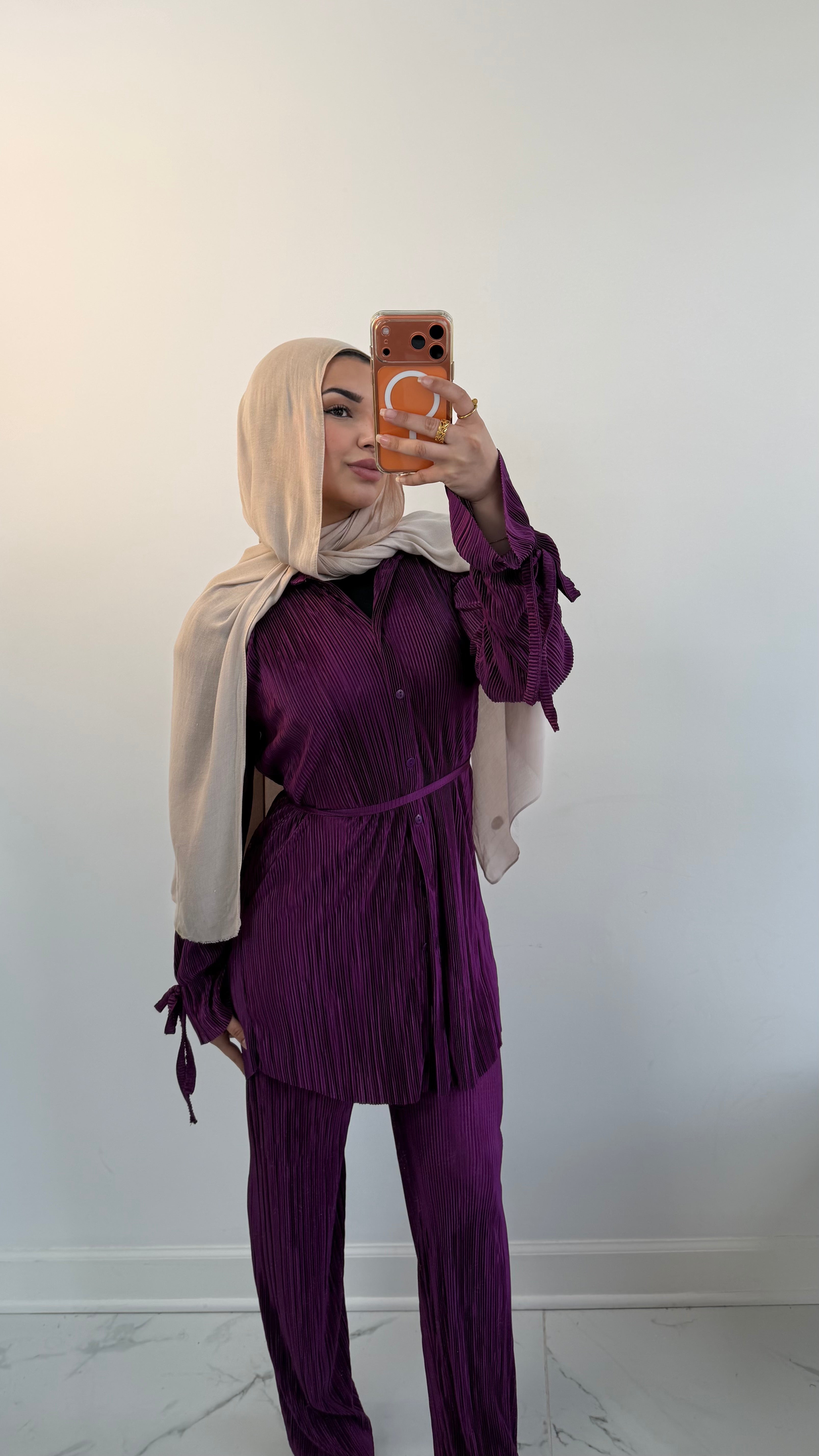 Zara Pleated Button-Down Co-ord Set